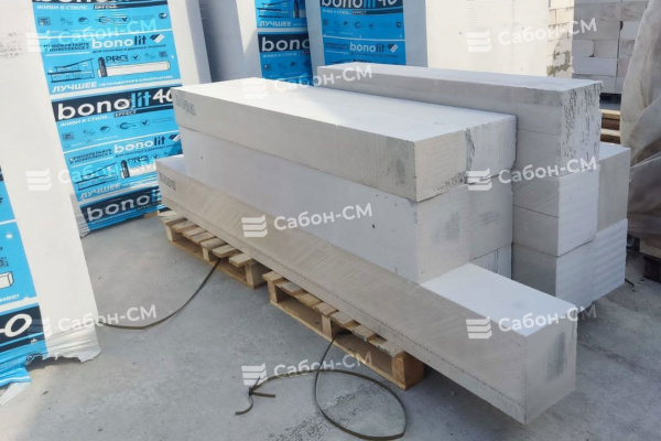 Газобетонные блоки Бонолит Дмитров D400 625х250х75 перегородочные